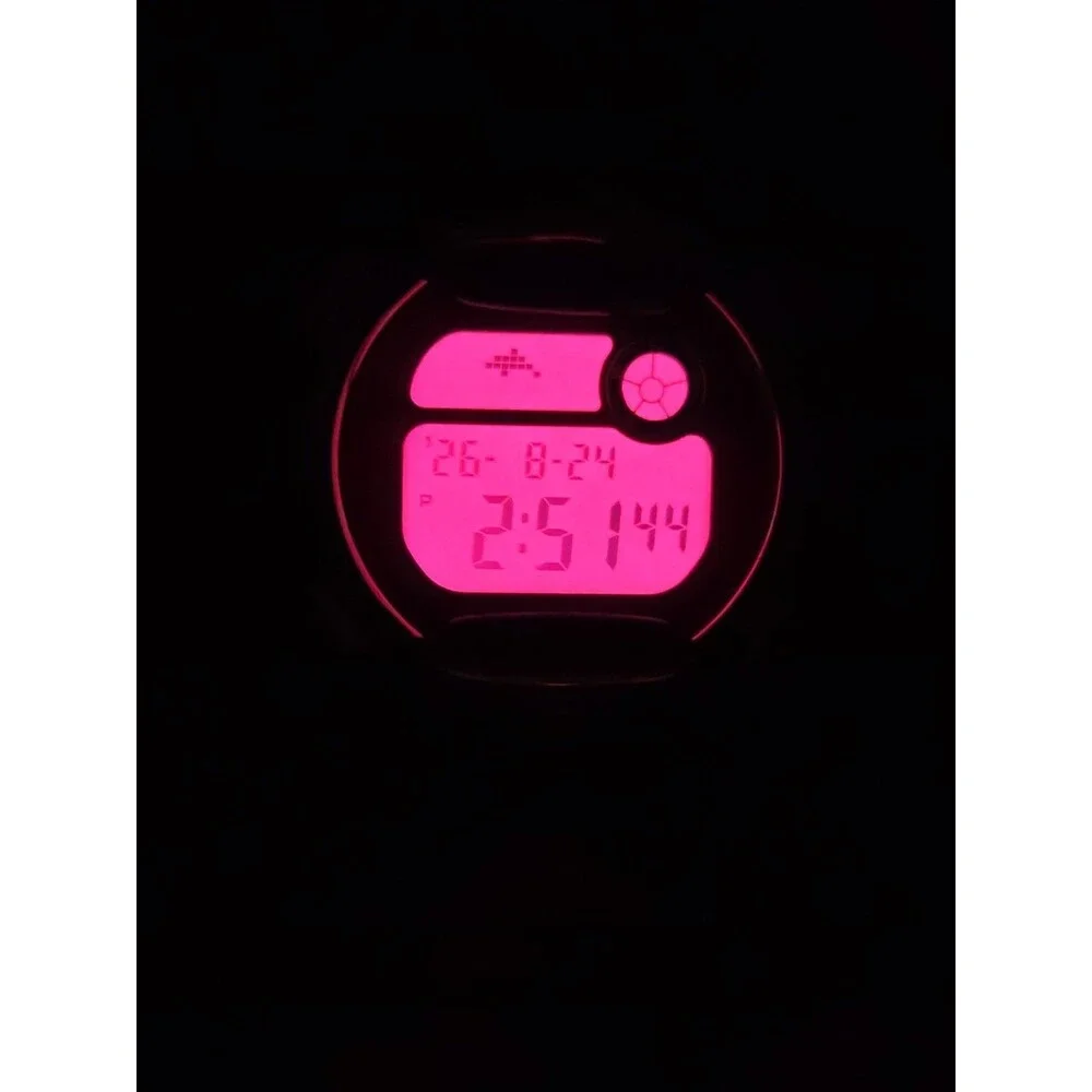 Casio Baby G Womens Black Pink Digital Alarm 43mm Watch Y2K LCD New Battery